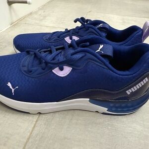 Puma Navy and White Athletic Shoes
